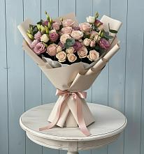 Букет цветов из:  Розы и Лизиантусы в Мстёре