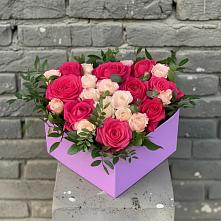 Цветочная композиция из Розы в коробке в Мстёре