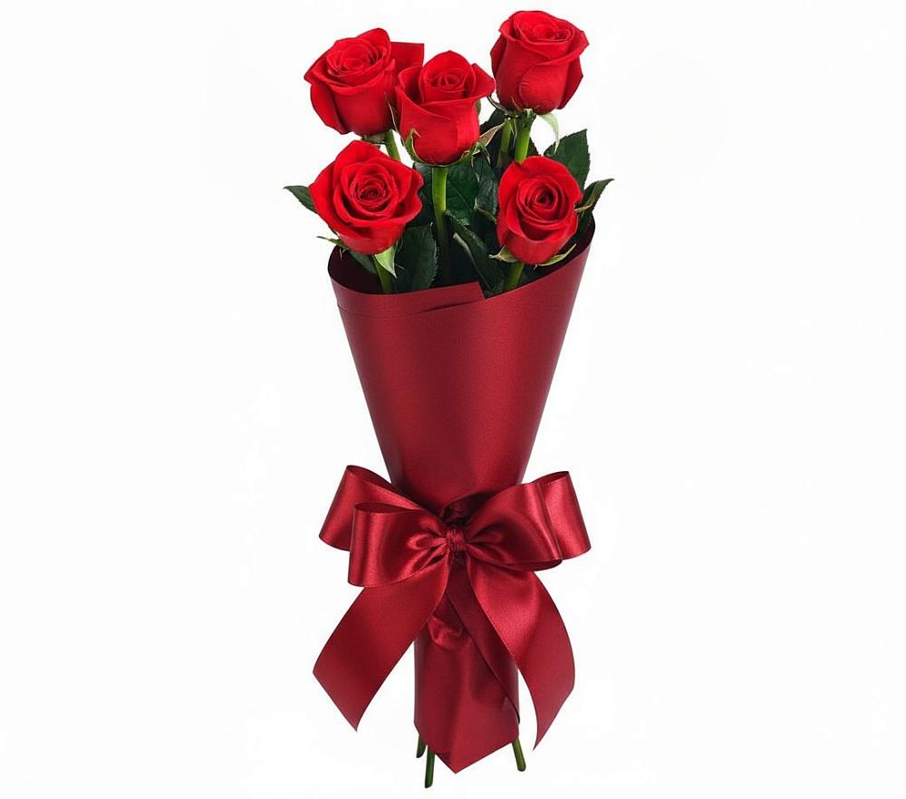 Букет 5 Красных роз Эдлесс Лав в Мстёре