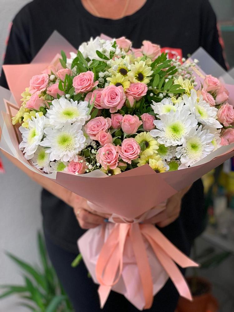 Букет цветов из: Розы и Хризантемы в Мстёре