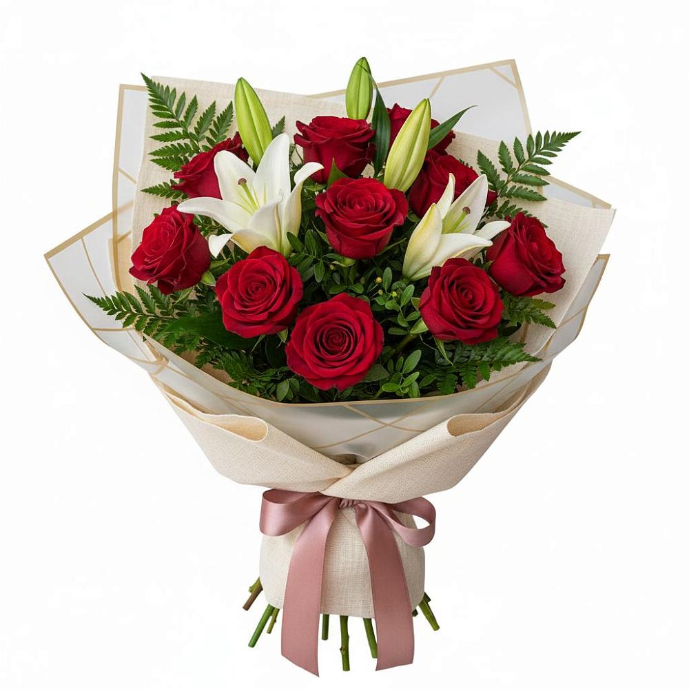 Букет цветов из: Лилии и Розы в Мстёре