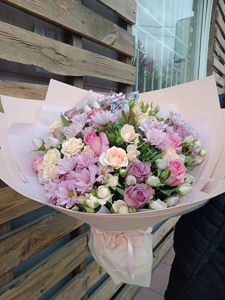 Букет цветов из: Розы и Хризантемы в Мстёре