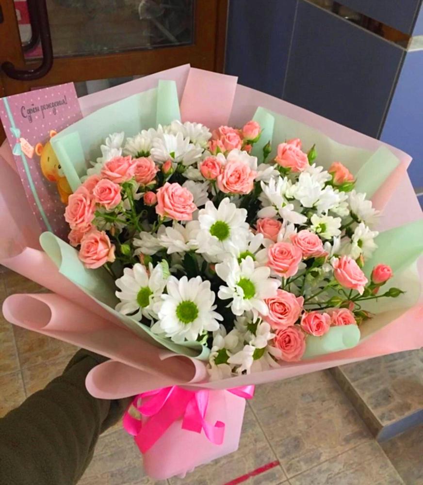 Букет цветов из: Розы и Хризантемы в Мстёре