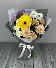 Букет цветов из:  Розы, Герберы и Хризантемы в Мстёре