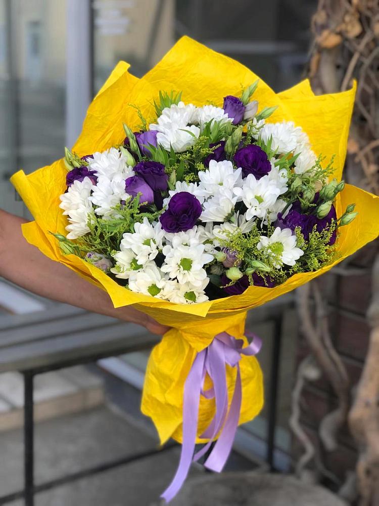 Букет цветов из: Ирисы, Хризантемы и Ромашки в Мстёре