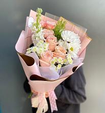 Букет цветов из:  Хризантемы и Розы в Мстёре