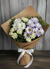 Букет цветов из:  Хризантемы и Розы #REPLACE_PRED# Мстёре