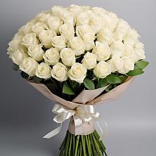 Букет 101 беля роза Белоснежка в Мстёре