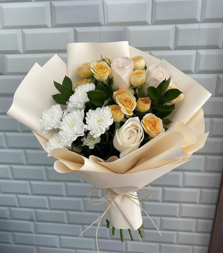 Букет цветов из: Розы и Хризантемы в Мстёре