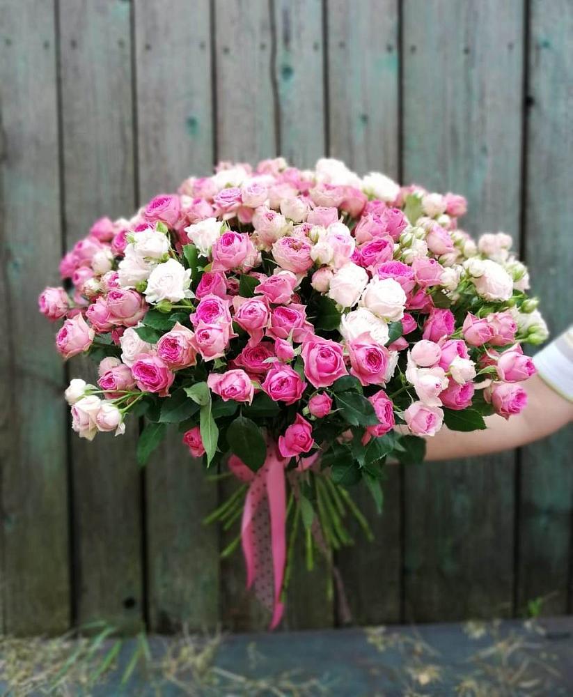 Букет Розовые кустовые розы Натали и Лав Лидия в Мстёре