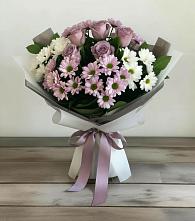 Букет цветов из:  Хризантемы и Розы в Мстёре
