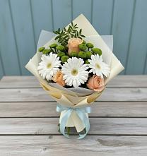 Букет цветов из:  Герберы, Розы и Хризантемы #REPLACE_PRED# Мстёре
